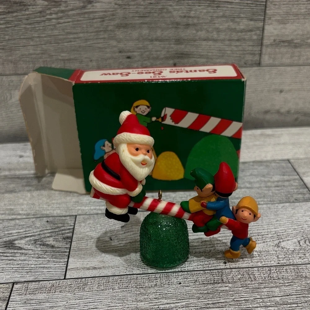 Avon Santa and Elves Christmas Ornament